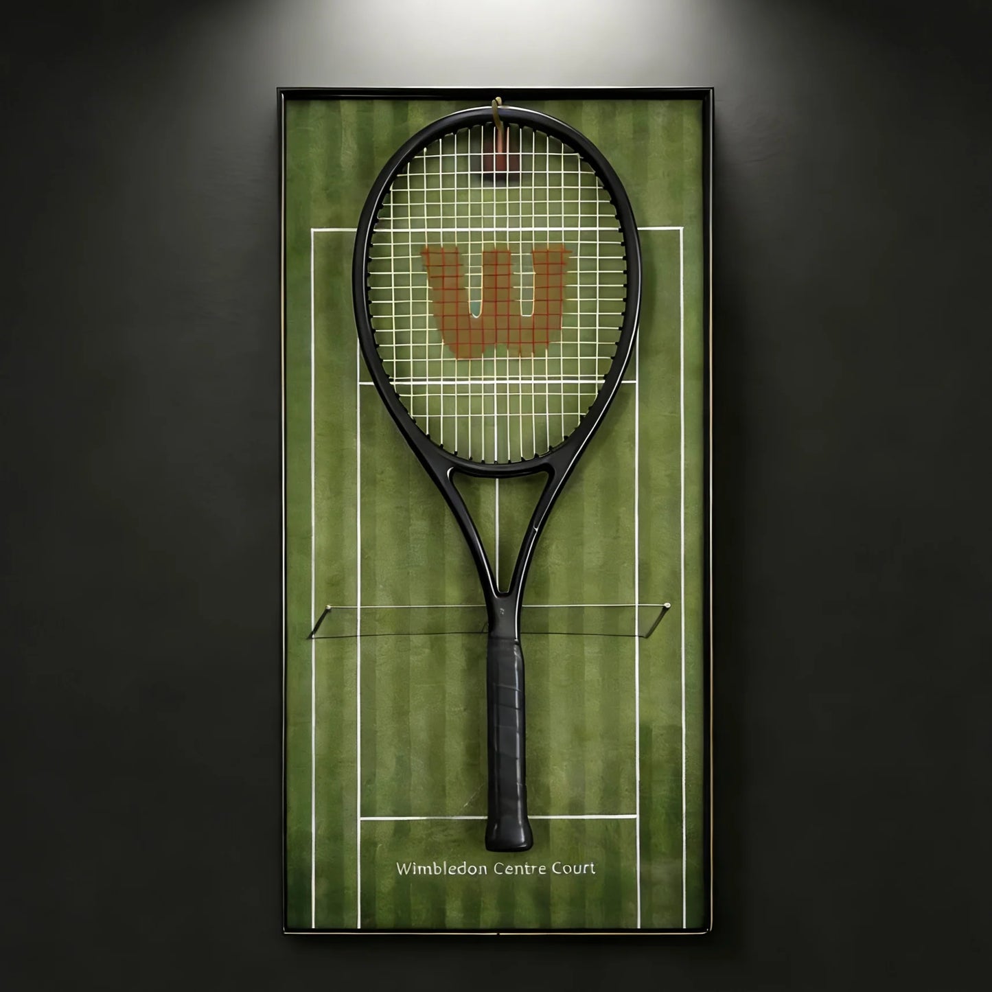 Grand Slam-Inspired Tennis Racket Display Frame – Wall-Mounted Collector Showcase